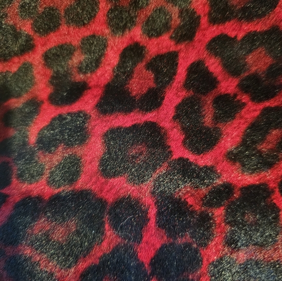 Michael Kors Red and Black Leopard Print Calf-Hair Shoulder/Hand Bag - Picture 4 of 8